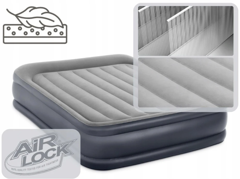 Intex 64132 vienvietis pripučiamas čiužinys su integruota pompa