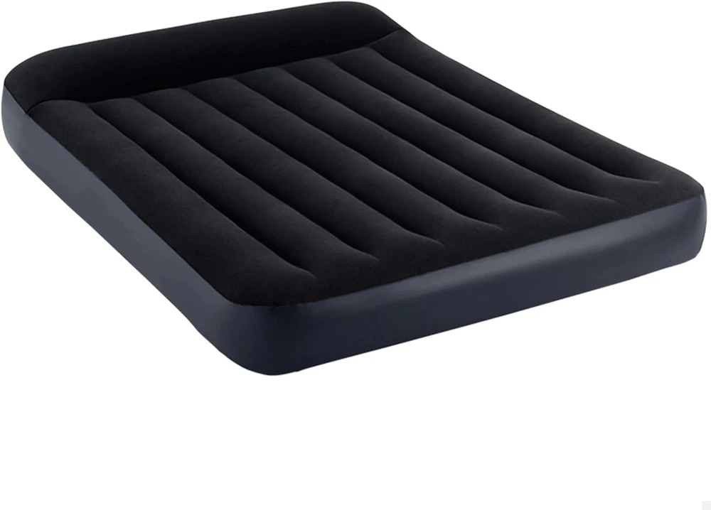 Intex Full Pillow Rest Classic Airbed su Fibre-Tech įmontuotu siurbliu, Juodas, 191x137x25cm