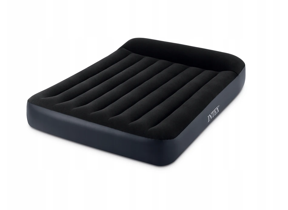 Intex Full Pillow Rest Classic Airbed su Fibre-Tech įmontuotu siurbliu, Juodas, 191x137x25cm