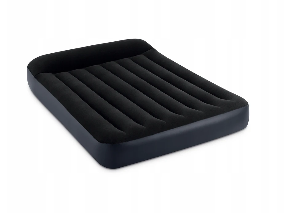 Intex Full Pillow Rest Classic Airbed su Fibre-Tech įmontuotu siurbliu, Juodas, 191x137x25cm