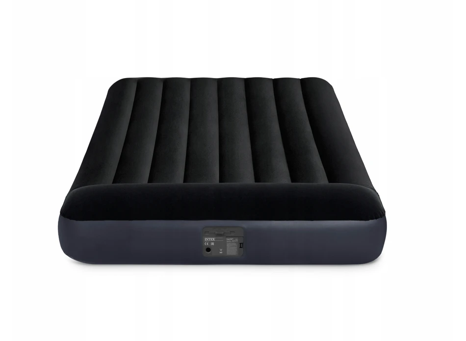 Intex Full Pillow Rest Classic Airbed su Fibre-Tech įmontuotu siurbliu, Juodas, 191x137x25cm