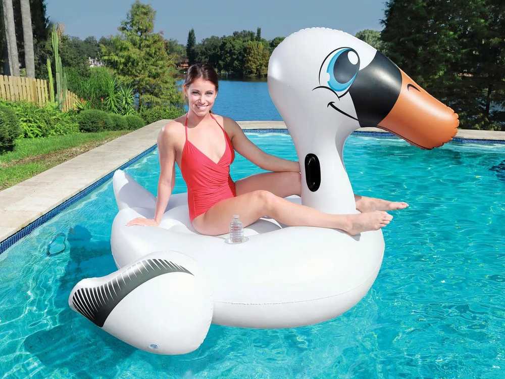 Pripučiamas čiužinys „Swan“, 201 x 160 cm, „Bestway 41109“