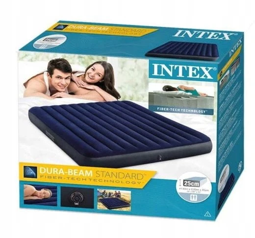 INTEX Pripučiamas čiužinys-lova 183x203x25cm
