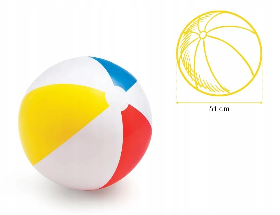 Intex Pripučiamas paplūdimio kamuolys, 51cm