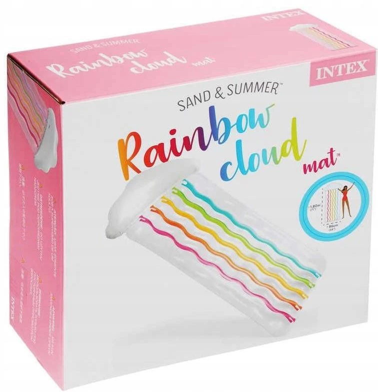 Pripučiamas paplūdimio čiužinys Intex Rainbow Cloud, 198x91 cm