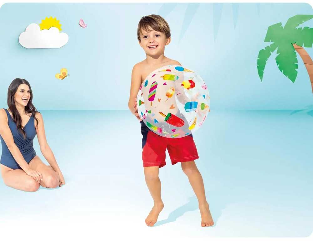 Pripučiamas paplūdimio kamuolys su ledais 51 cm INTEX 59040
