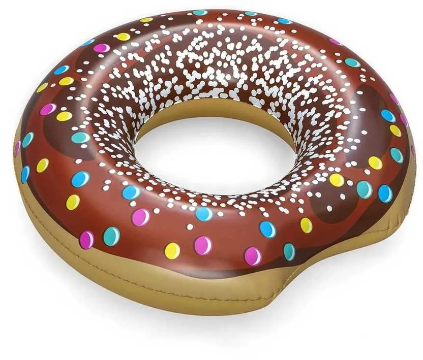 Pripučiamas paplūdimio ratas maudynėms rudas „Donut“ 107 cm „BESTWAY“