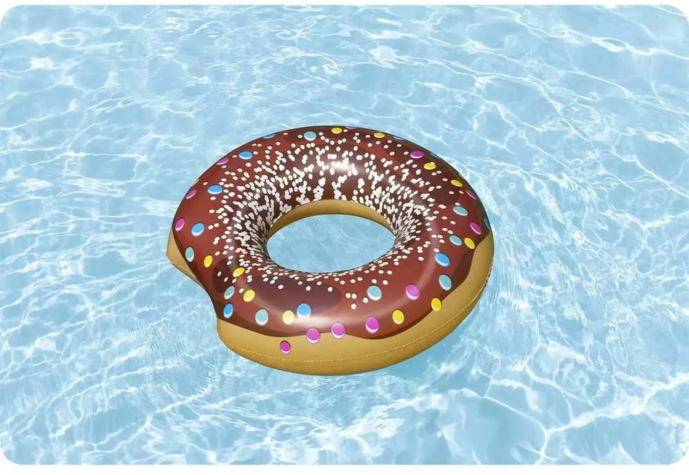 Pripučiamas paplūdimio ratas maudynėms rudas „Donut“ 107 cm „BESTWAY“