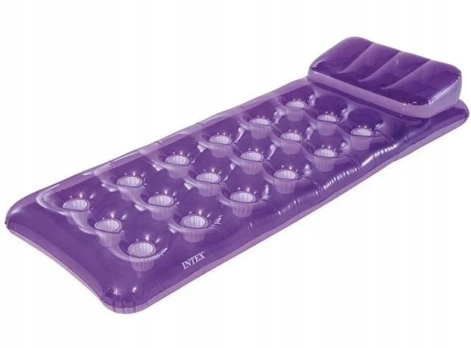Pripučiamas plaukimo čiužinys 188 x 71 cm violetinės spalvos - 58890 INTEX