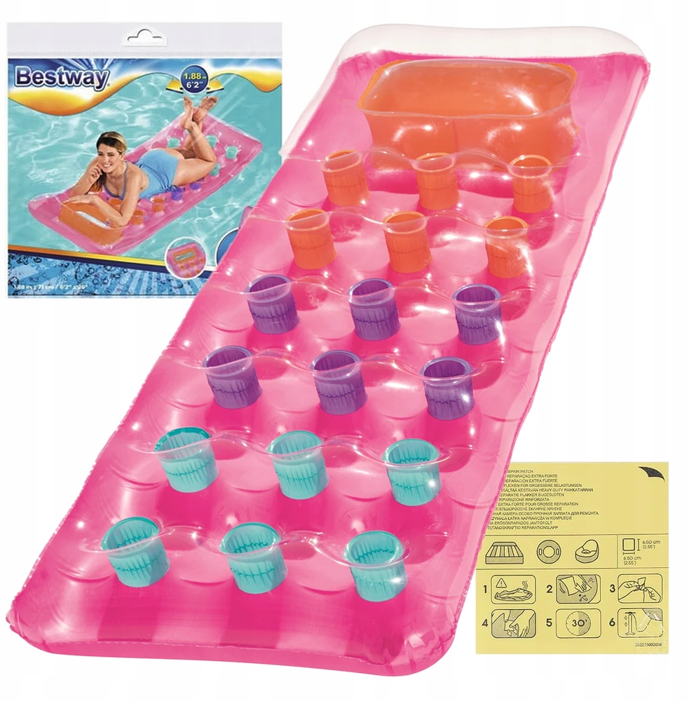 Pripučiamas plaukimo čiužinys, Pontoon 181x77cm, 90kg, Bestway