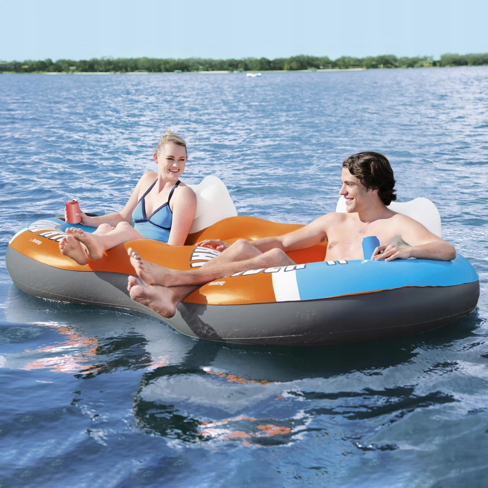 Pripučiamas plaustas Bestway Hydro-Force Rapid Rider II, 251x132 cm, oranžinis