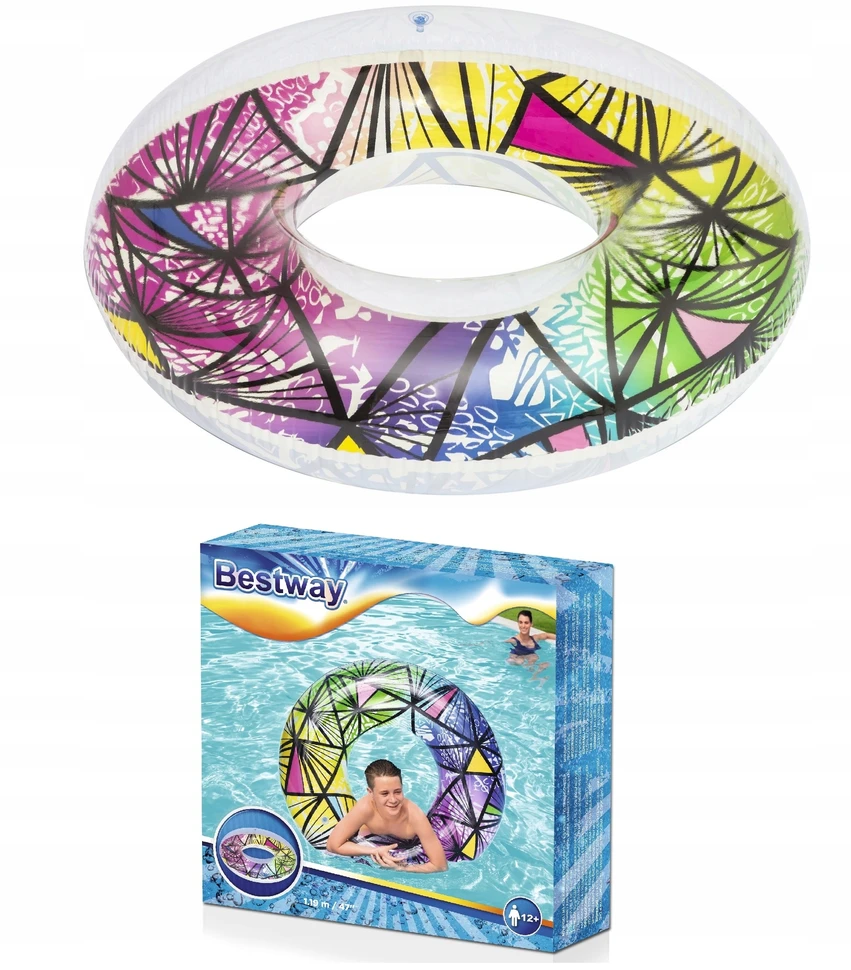 BESTWAY plaukimo ratas Stained Glass, diametras 1.19m, 36232