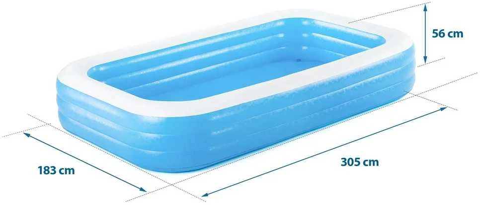 Pripučiamas šeimos baseinas 305 x 183 x 56 cm 3 viename „Bestway 54009“