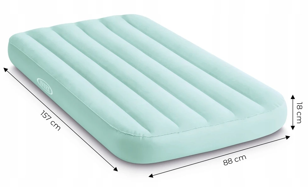 Pripučiamas vaikiškas čiužinys miegui 157x88x18 mėlynas INTEX 66803