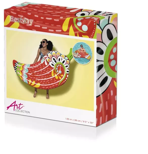Pripučiamas vandens čiužinys BESTWAY Flirty Fiesta Pepper Lounge, 195 x 99 cm