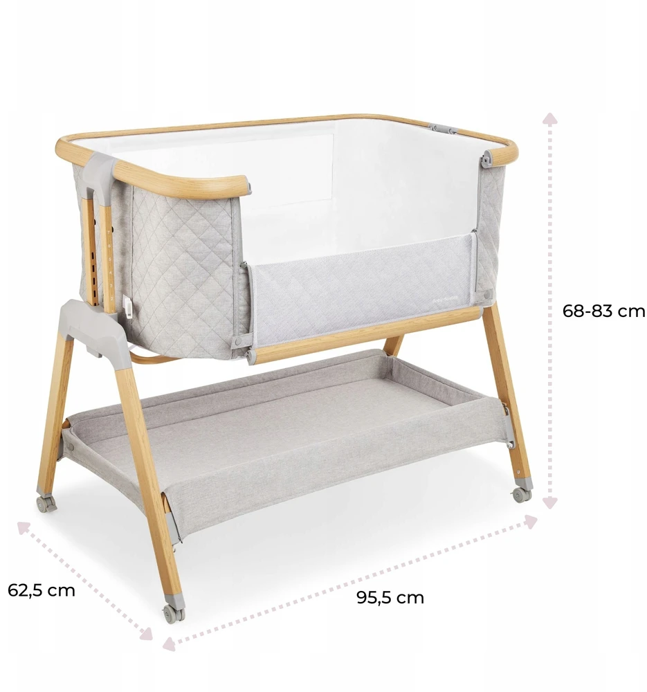 Pristumiama ir kelioninė lovytė Moby-System 3 viename, pilka, iki 9kg