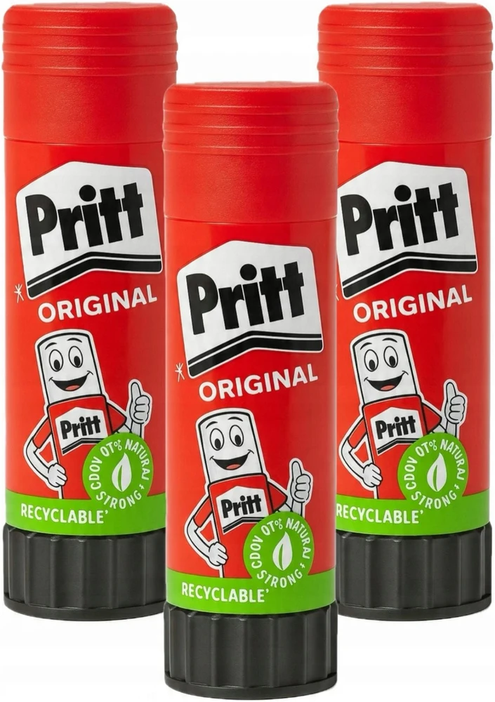 PRITT ORIGINALUS GLUE STICK 22G | STIPRUS EKOLOGIŠKAS NATŪRALUS PERDIRBIMAS