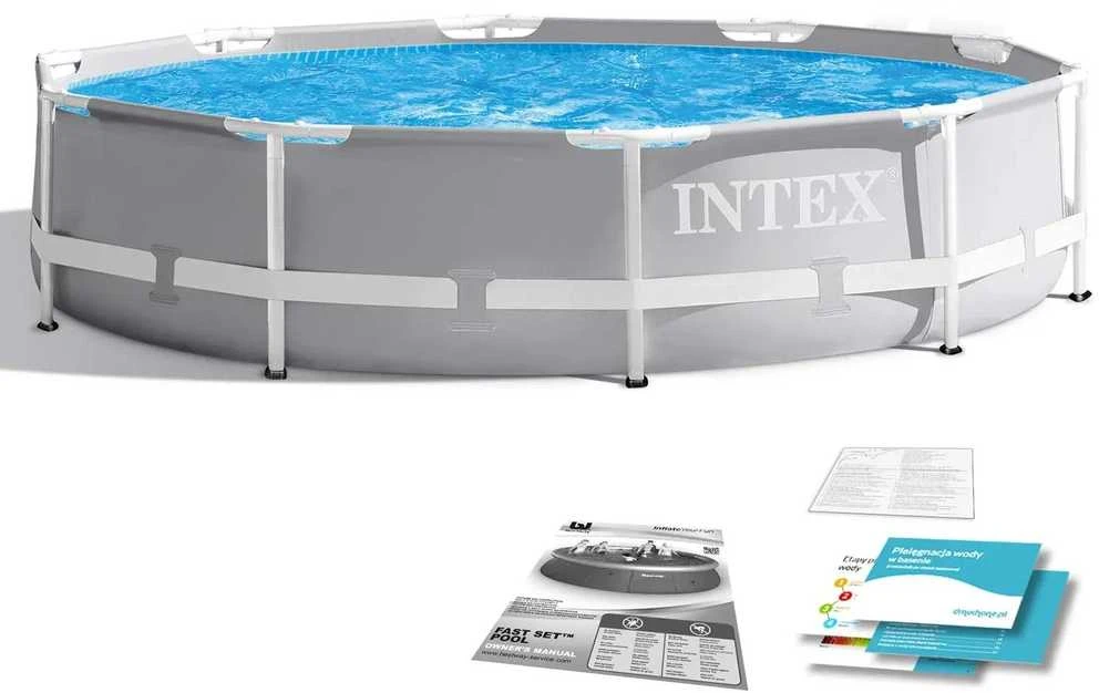 Intex Prism Frame Premium Pool Pilkas, 305x76 cm