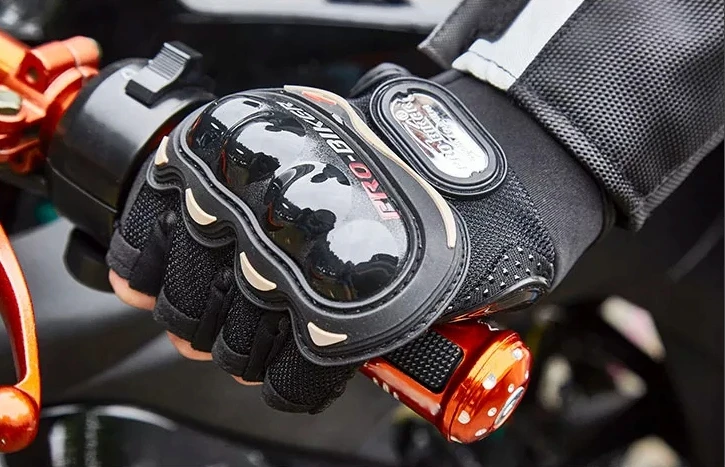 Pro-biker trumpų pirštų dviračių pirštinės, juodos, dydis M