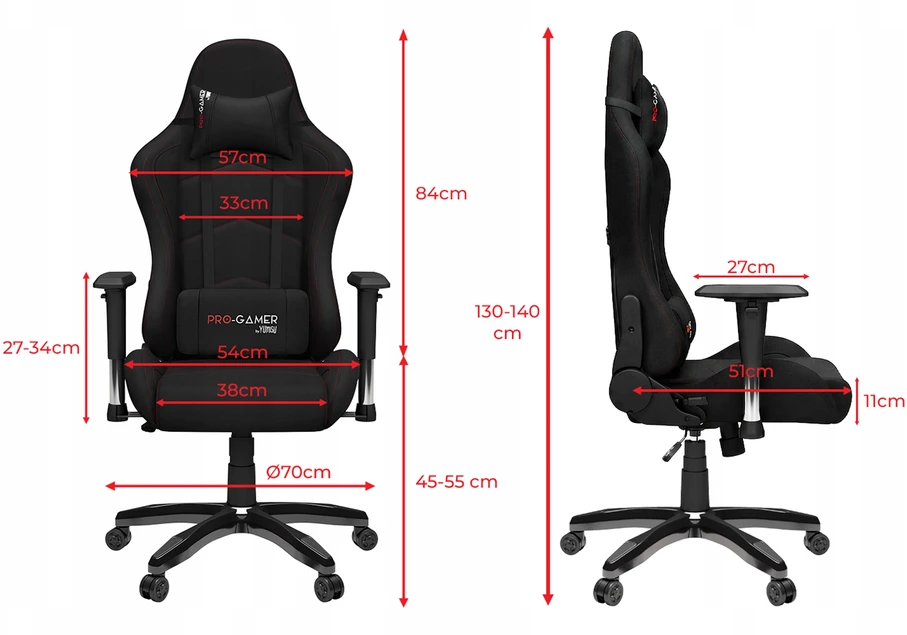 Pro Gamer Fotel GAMINGOWY Biurowy Obrotowy Raptor Juodas Krzesło Biurowe Gamingowe