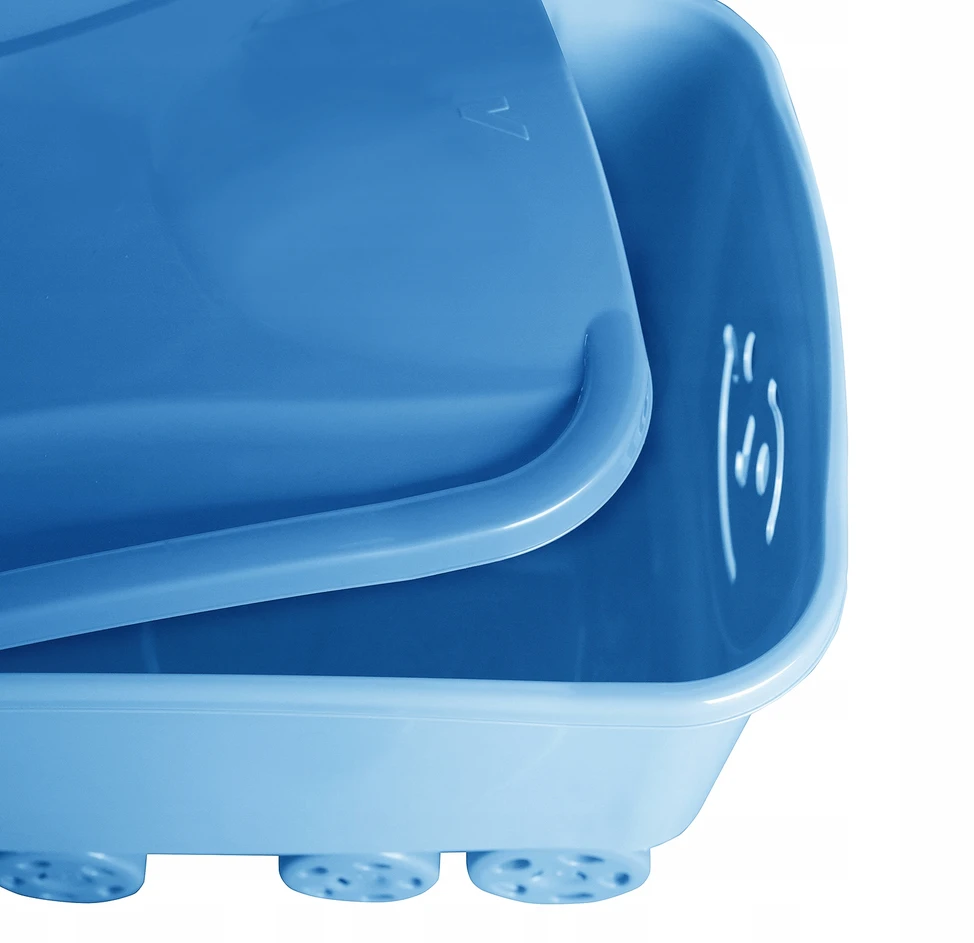 Product Placement PUDEŁKO NA ZABAWKI POJEMNIK PLASTIKOWY 47,5 L KÓŁKA POKRYWA Mėlynas