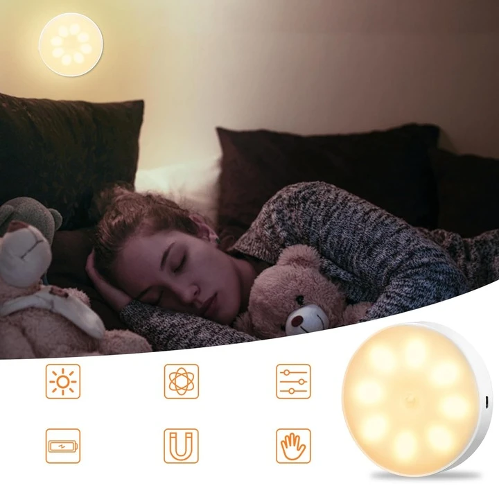 Profi Id LED lempa SU DUSK JUDESIO JUTIKUMU NAKTINIS ĮKRAUJAMAS + MAGNETAS