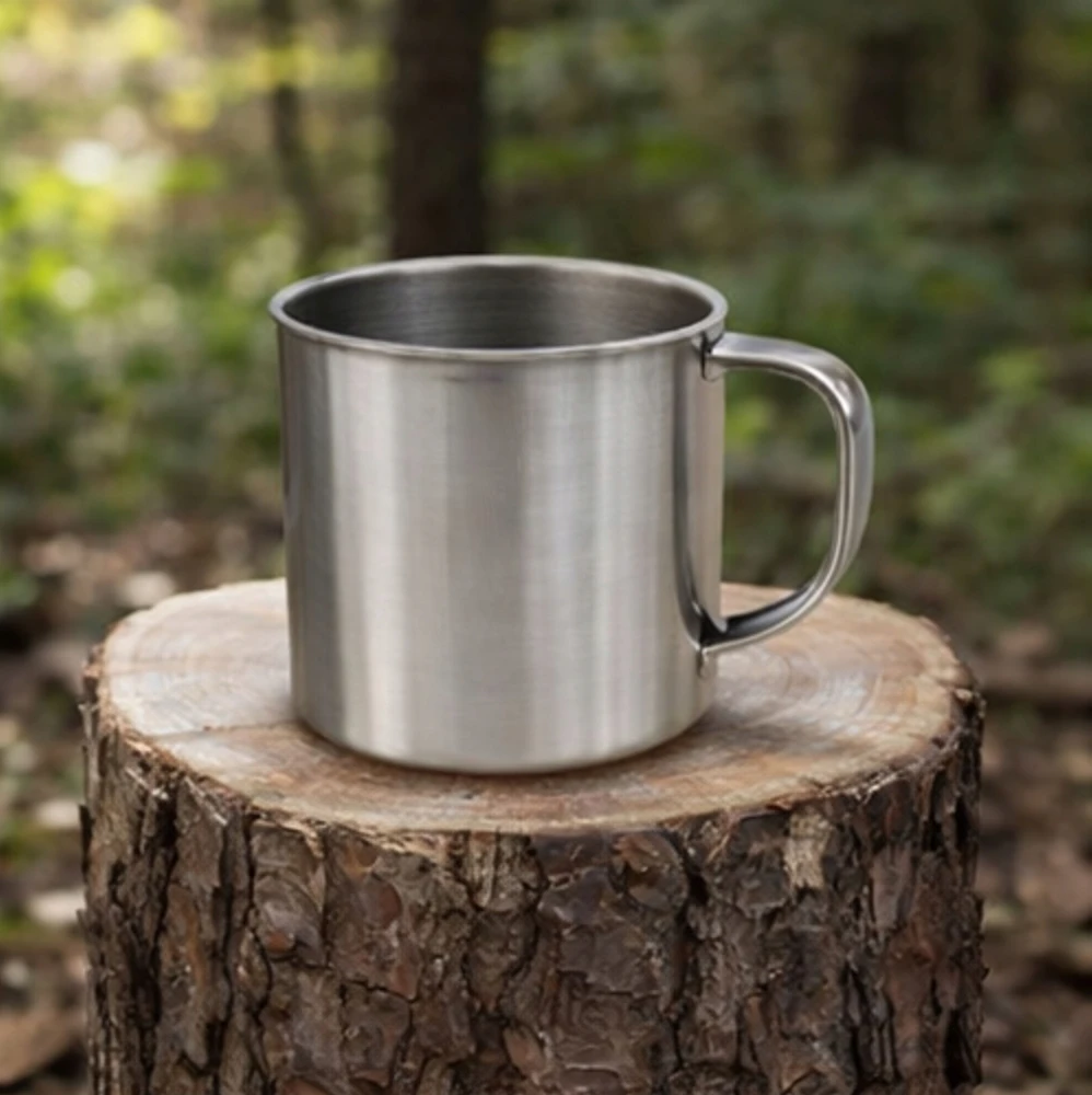 Profi Id TOURIST PLIENINIS PUODAS NERŪDIJANČIO NERŪDijančiojo NERŪDijančiojo puodo kempingo SURVIVAL BUSHCRAFT 450ml