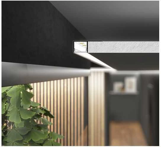 LED juostos profilis PLANE14 SIDE, anoduoto aliuminio sp., 2m