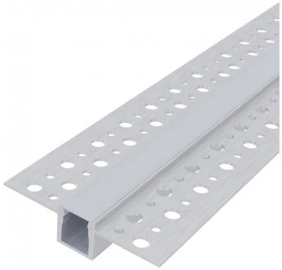 Avide įleidžiamas aliuminio U profilis 61x14mm su matiniu dangteliu, 1m