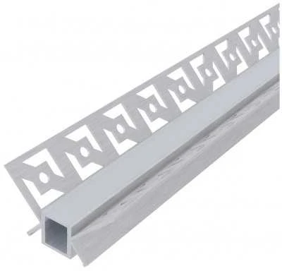 Avide įleidžiamas aliuminio profilis vidiniam kampui 46.8x24mm su matiniu dangteliu, 1m