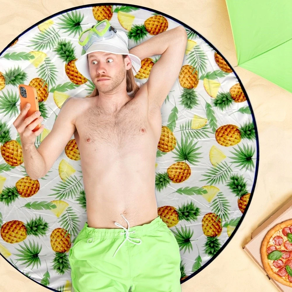 ProGarden ProBeach Paplūdimio kilimėlis Apvalus 138 cm Lengvas ir sulankstomas