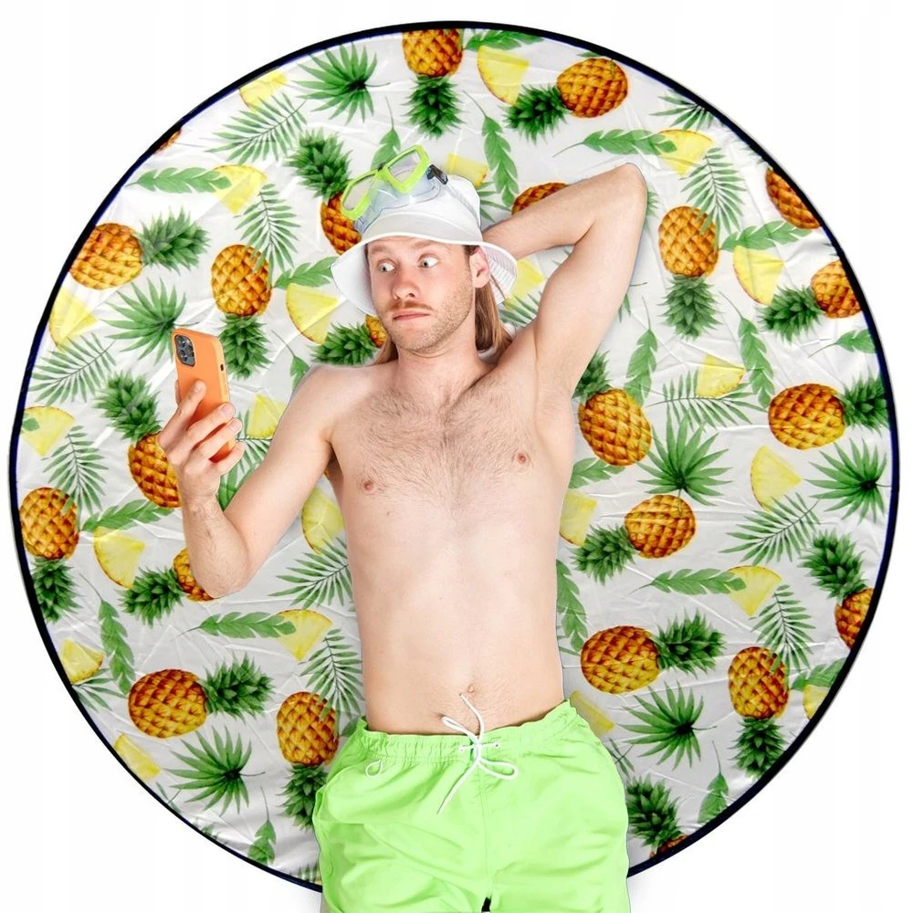 ProGarden ProBeach Paplūdimio kilimėlis Apvalus 138 cm Lengvas ir sulankstomas
