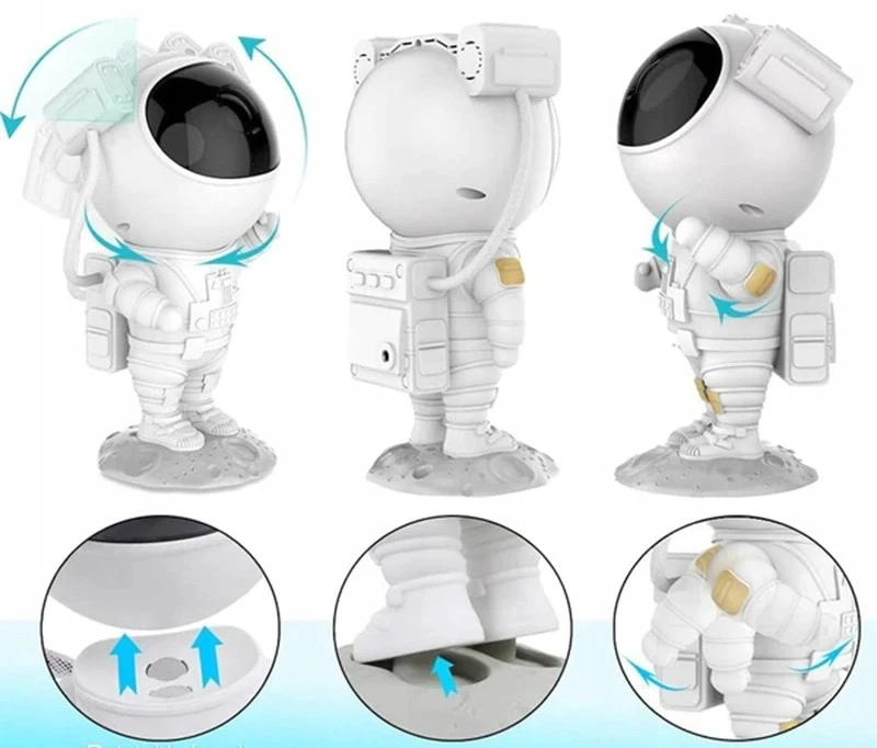 Projektorius GWIAZD ASTRONAUTA RZUTNIK LED Naktinė lempa DLA DZIECI NA PREZENT