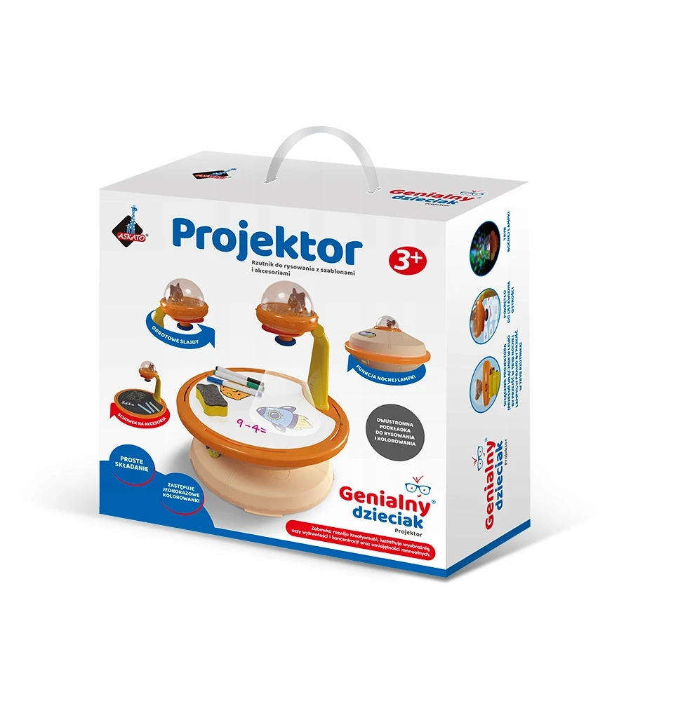 PROJEKTORIUS PIEŠIMO PROJEKTŲ LEMPAS + PRIEDAI GENIUS KID ASKATO