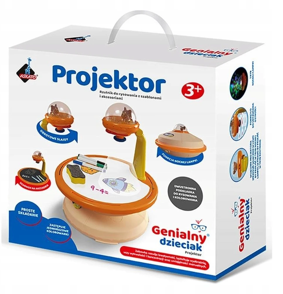 PROJEKTORIUS PIEŠIMO PROJEKTŲ LEMPAS + PRIEDAI GENIUS KID ASKATO