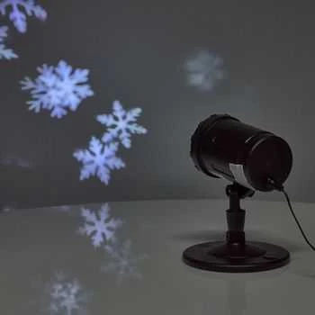 KOOPMAN Projektorius SNOWFLAKE, 4 LED, 8 W, IP44 adapteris