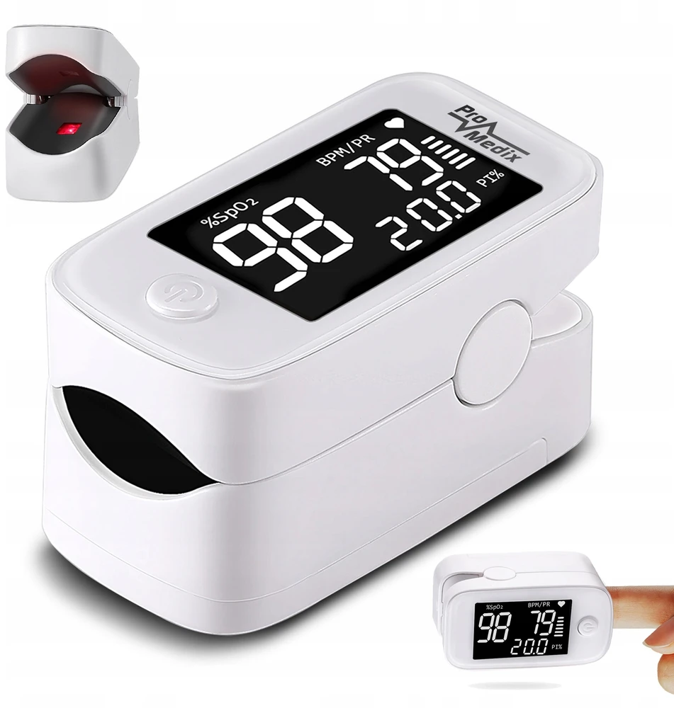 Promedix PR-870 medicininis pirštų galiukų pulsoksimetras su 1,5 colio HD LED ekranu