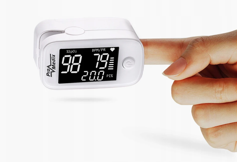 Promedix PR-870 medicininis pirštų galiukų pulsoksimetras su 1,5 colio HD LED ekranu