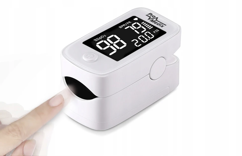 Promedix PR-870 medicininis pirštų galiukų pulsoksimetras su 1,5 colio HD LED ekranu