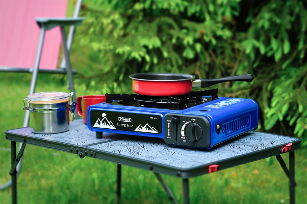 Promis CAMPGAZ TOURIST DUJINĖ VIRŠYS kasetėms CARTRIDGE + GRILL komplektas