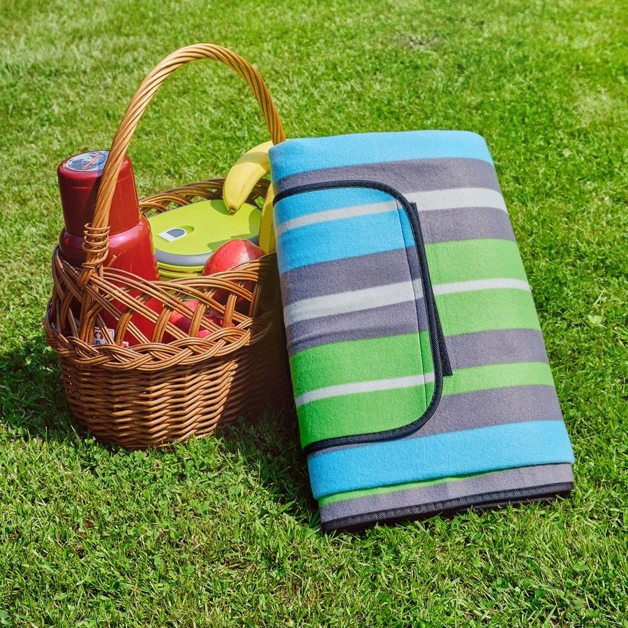 PROMIS Picnic Blanket, Žalias Stripes, 200 cm x 150 cm