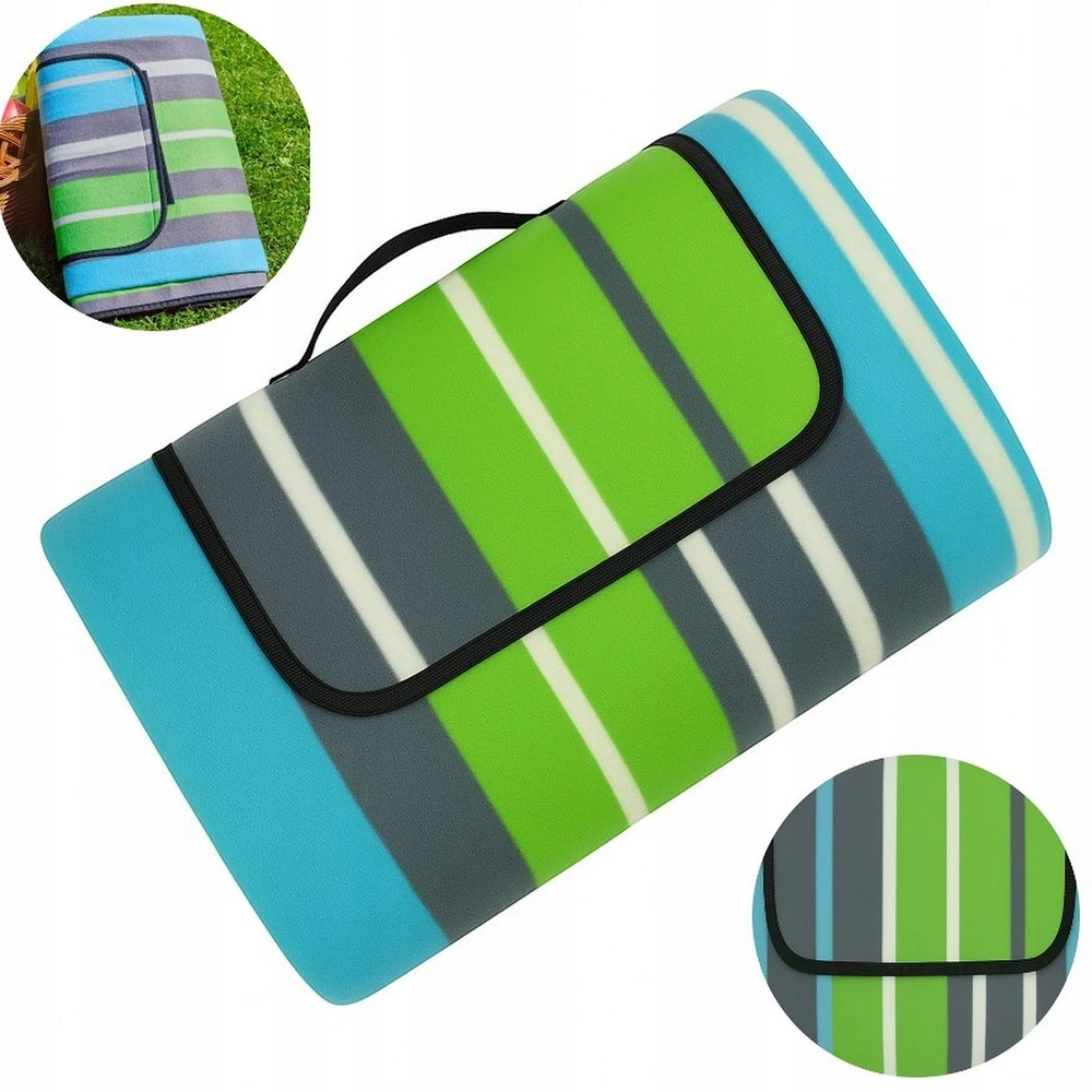 PROMIS Picnic Blanket, Žalias Stripes, 200 cm x 150 cm