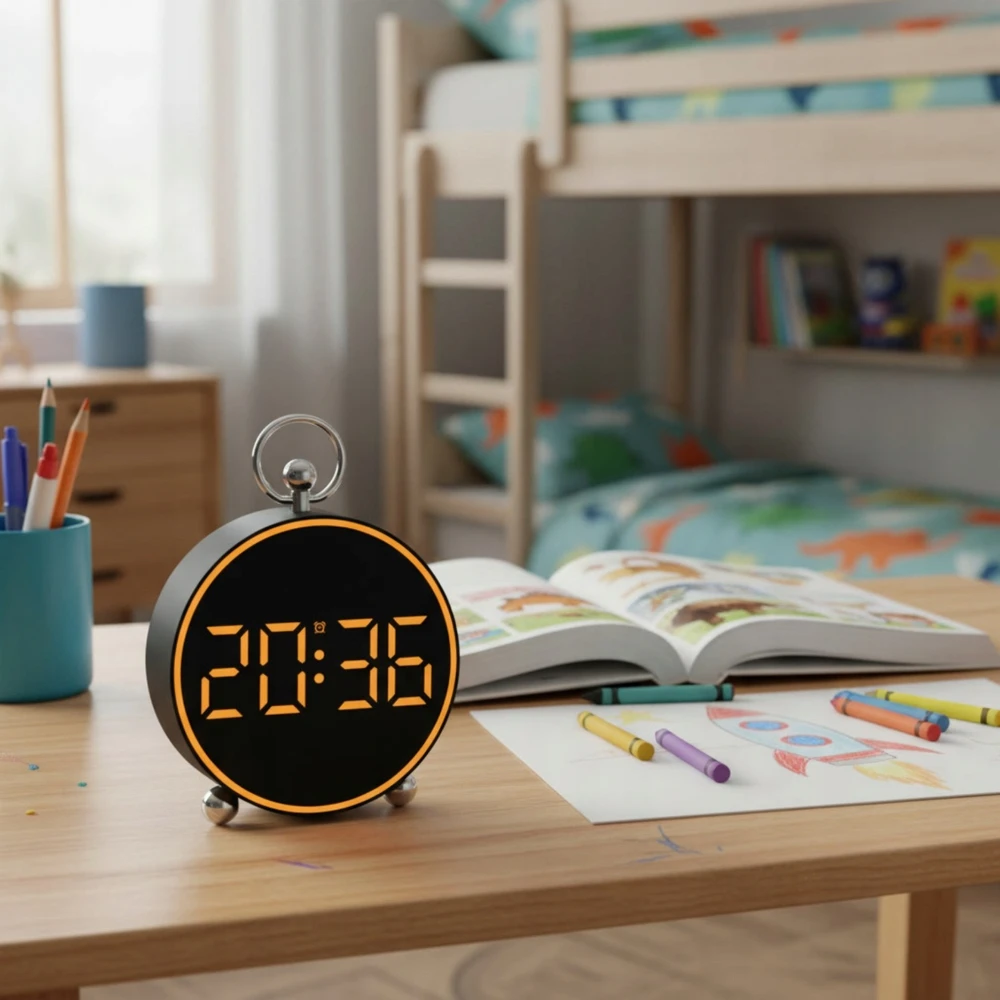 Pronet NOWOCZESNY ZEGAR BUDZIK LED ELEKTRONICZNY CYFROWY TEMPERATURA GODZINA