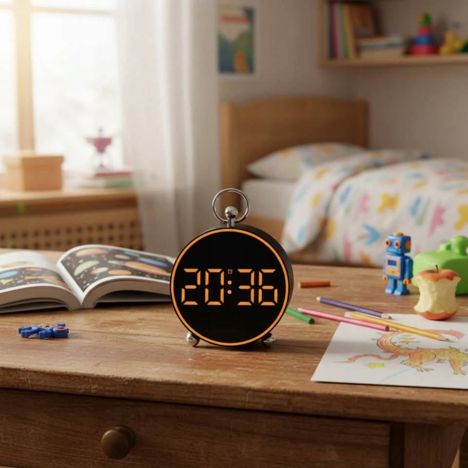 Pronet NOWOCZESNY ZEGAR BUDZIK LED ELEKTRONICZNY CYFROWY TEMPERATURA GODZINA
