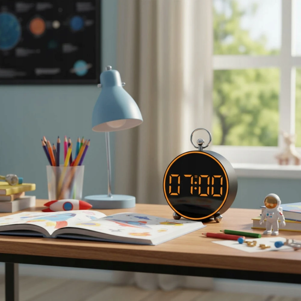 Pronet NOWOCZESNY ZEGAR BUDZIK LED ELEKTRONICZNY CYFROWY TEMPERATURA GODZINA