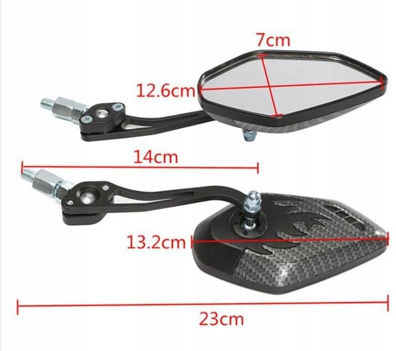 Pronett VEIDRODŽIAI FLAME FLAME DVIRAČIO VARIKLIS QUAD M8 M10 CARBON