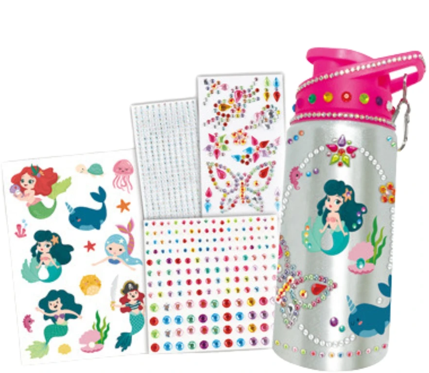 Pronice Creative Set Bottle Vandens butelis skirtas XL Mermaid lipdukų dekoravimui