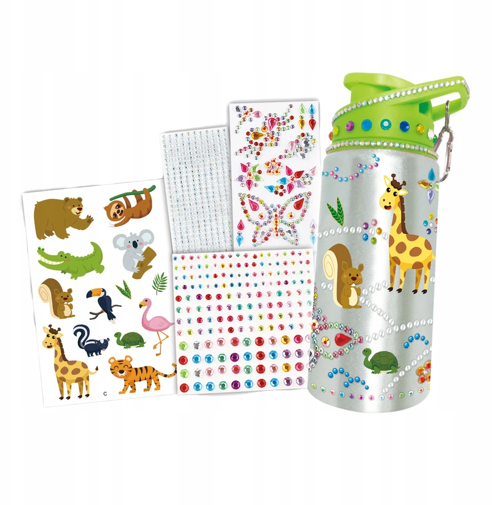 Pronice Creative Set Bottle Vandens butelis, skirtas dekoruoti dinozaurų lipdukus
