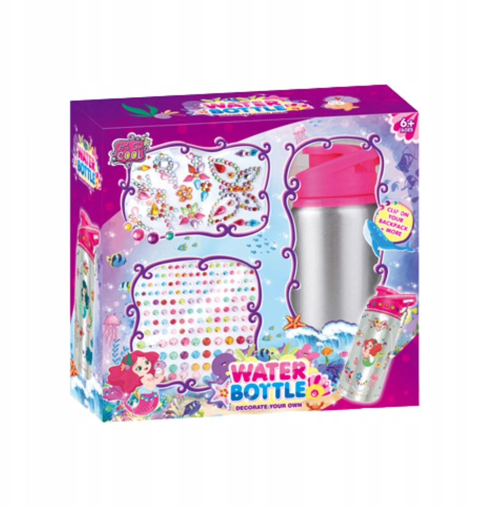 Pronice Creative Set Bottle Vandens butelis skirtas XL Mermaid lipdukų dekoravimui