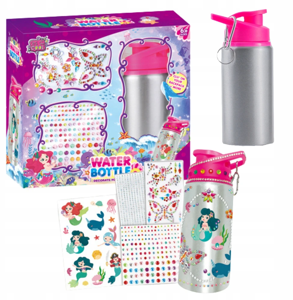 Pronice Creative Set Bottle Vandens butelis skirtas XL Mermaid lipdukų dekoravimui